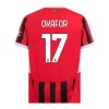 Conjunto (Camiseta+Pantalón Corto) AC Milan Okafor 17 Primera Equipación 2024-25 - Niño